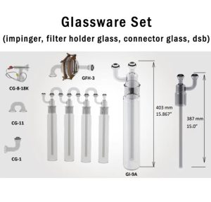 Glass Ware Set EAM Instruments Method 5 17 dsb Connector U S L Filter Holder Glass